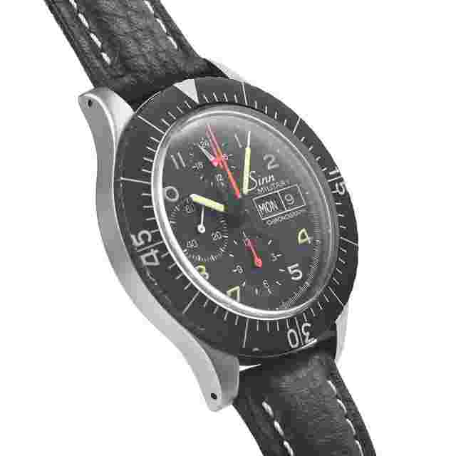 Sinn 156B Military Chronograph 1990s Lemania 5100 Screw Back Roller Bracelet