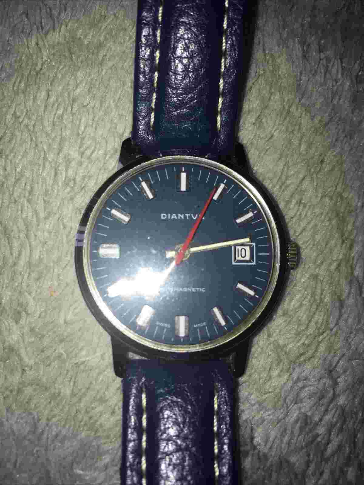 Vintage Diantus  Mechanical Watch Working Recent Service and new strap