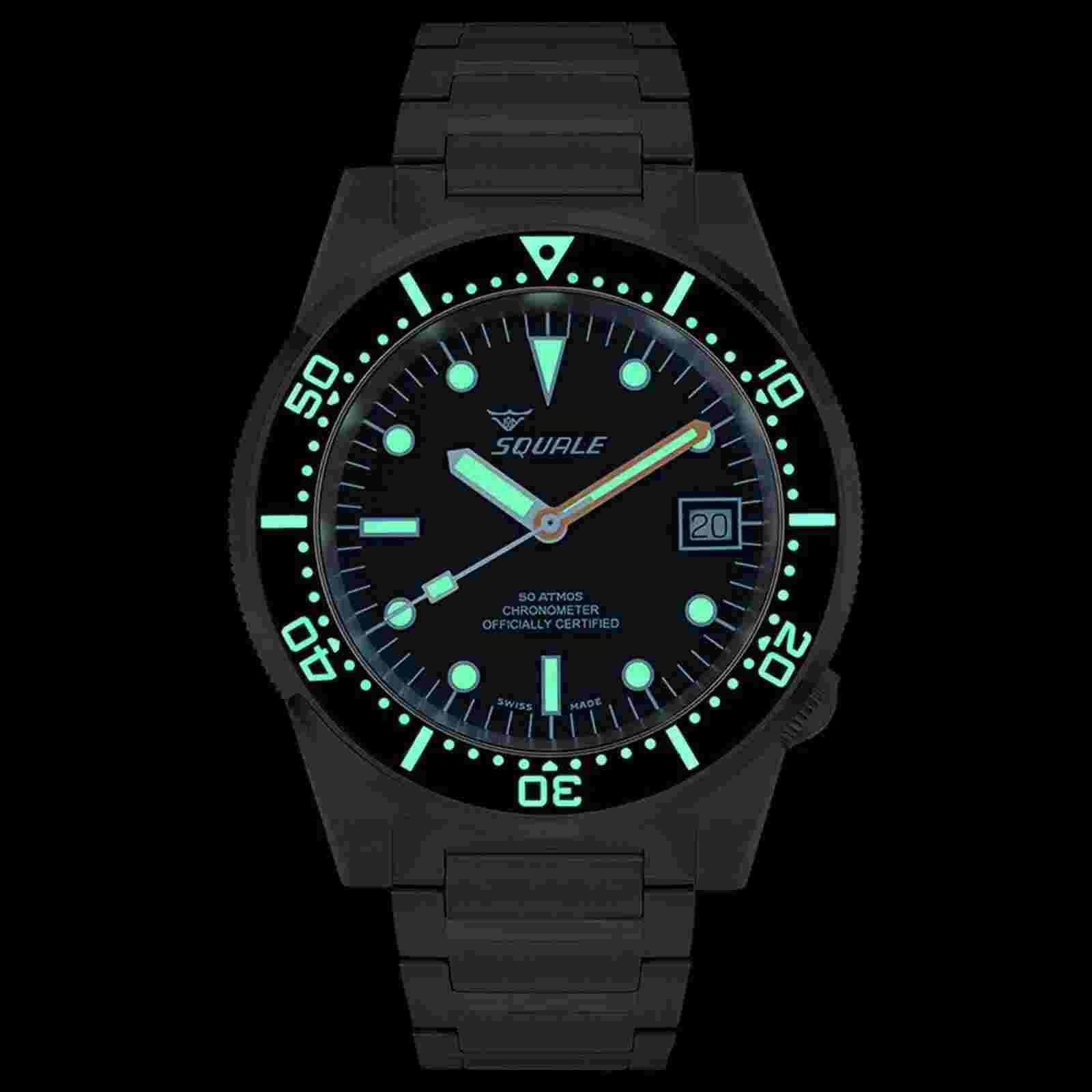 Squale 1521COSCL.SQ20B Men's Classic COSC Automatic Wristwatch
