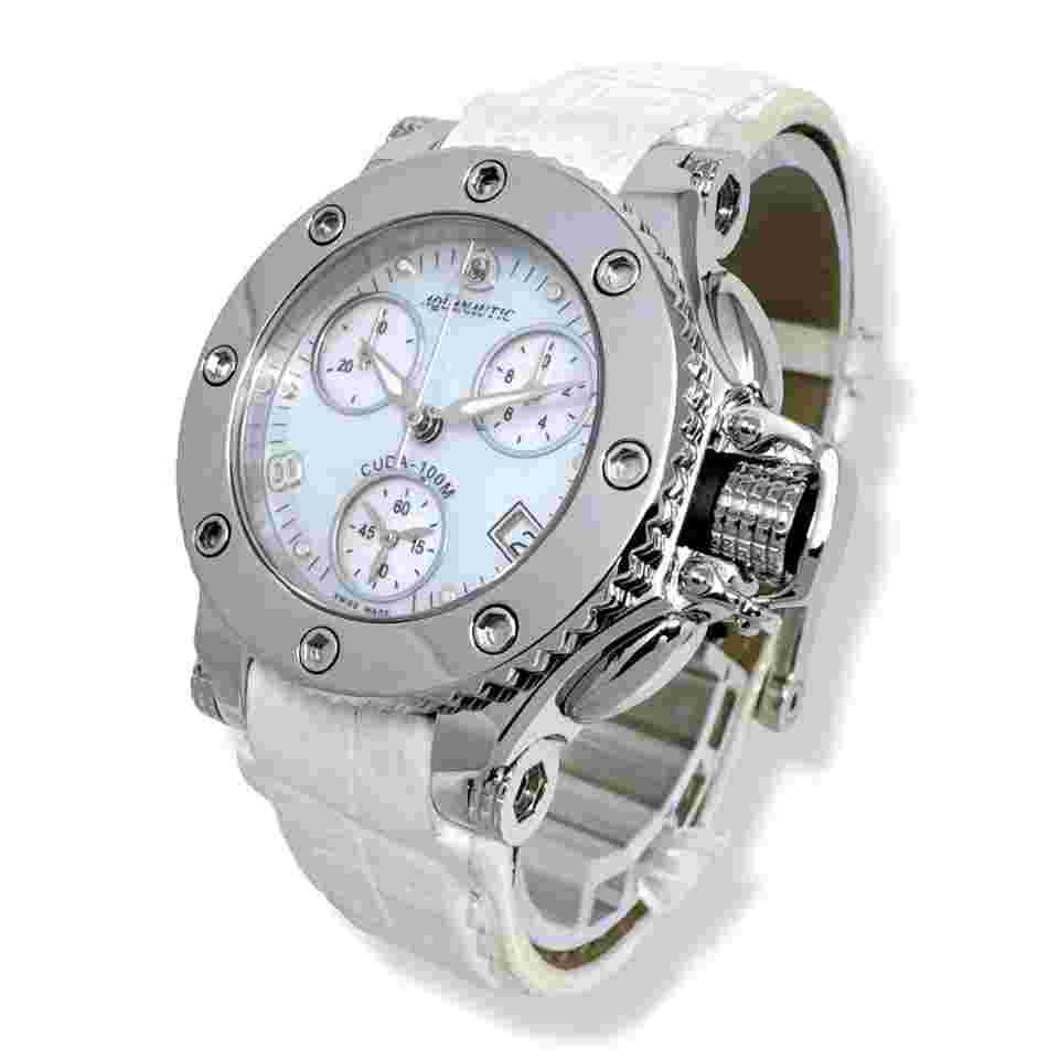 Aquanoutique Princess Cuda Chrono White Women's Watch Luxury Timepiece