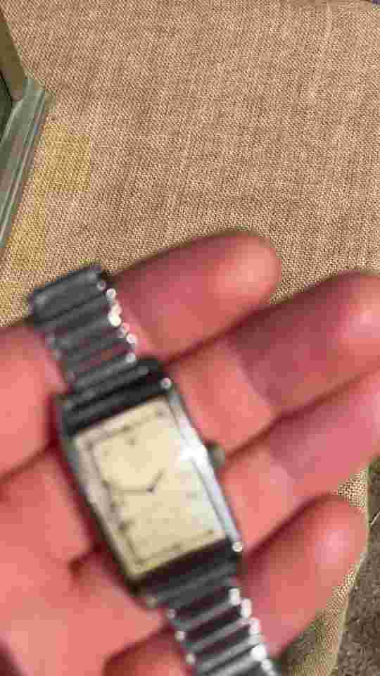 RARE Wyler Waterproof Screw Back Clamshell Steel Case Tank Watch NEEDS TLC