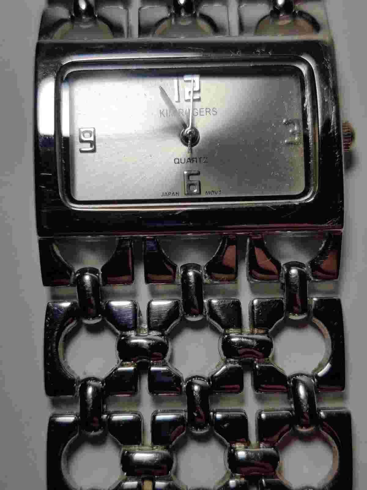 Kim Rogers stainless steel womens quartz watch, silver color, Japan movt series