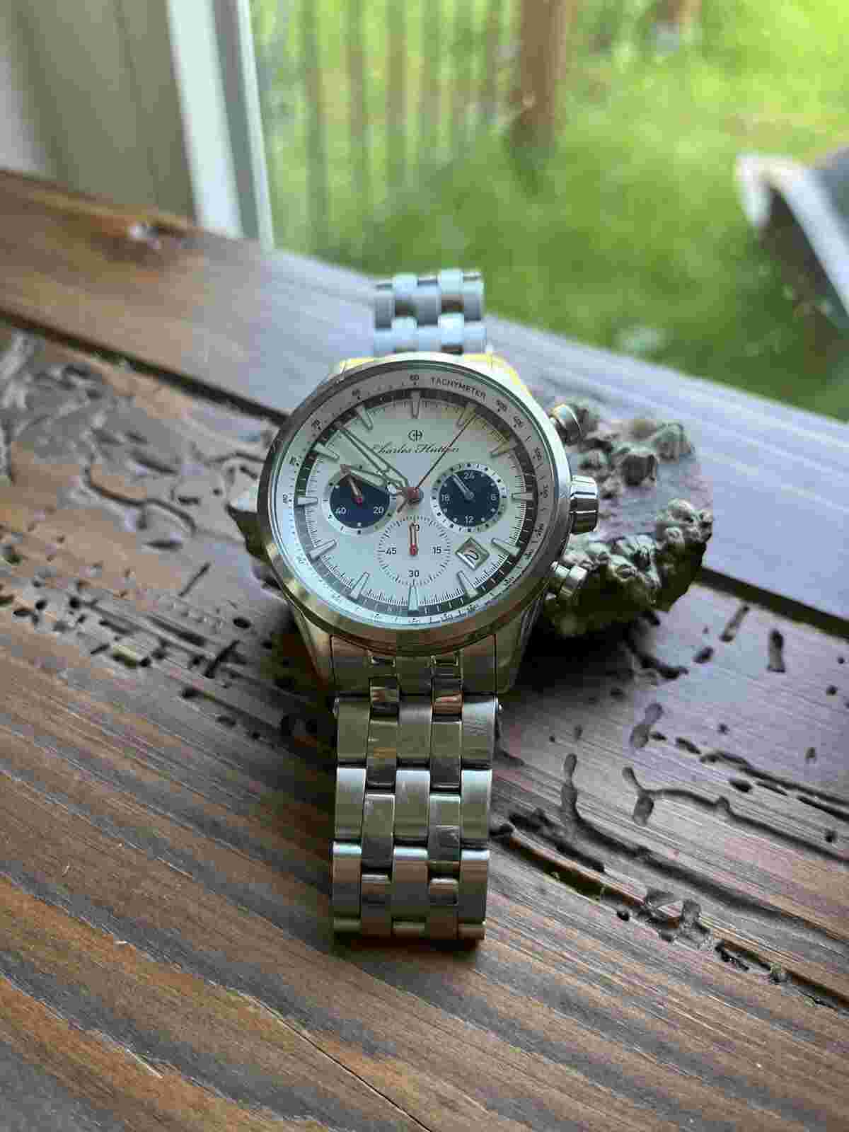 CHARLES HUTTON ARISTOCRAT 78468-10E STAINLESS STEEL MENS CHRONO WATCH 44 MM NEW