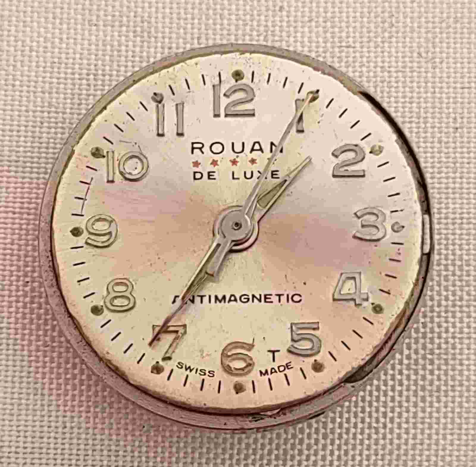 **For Parts** Vintage Rouan De Luxe Swiss Antimagnetic Watch 20mm