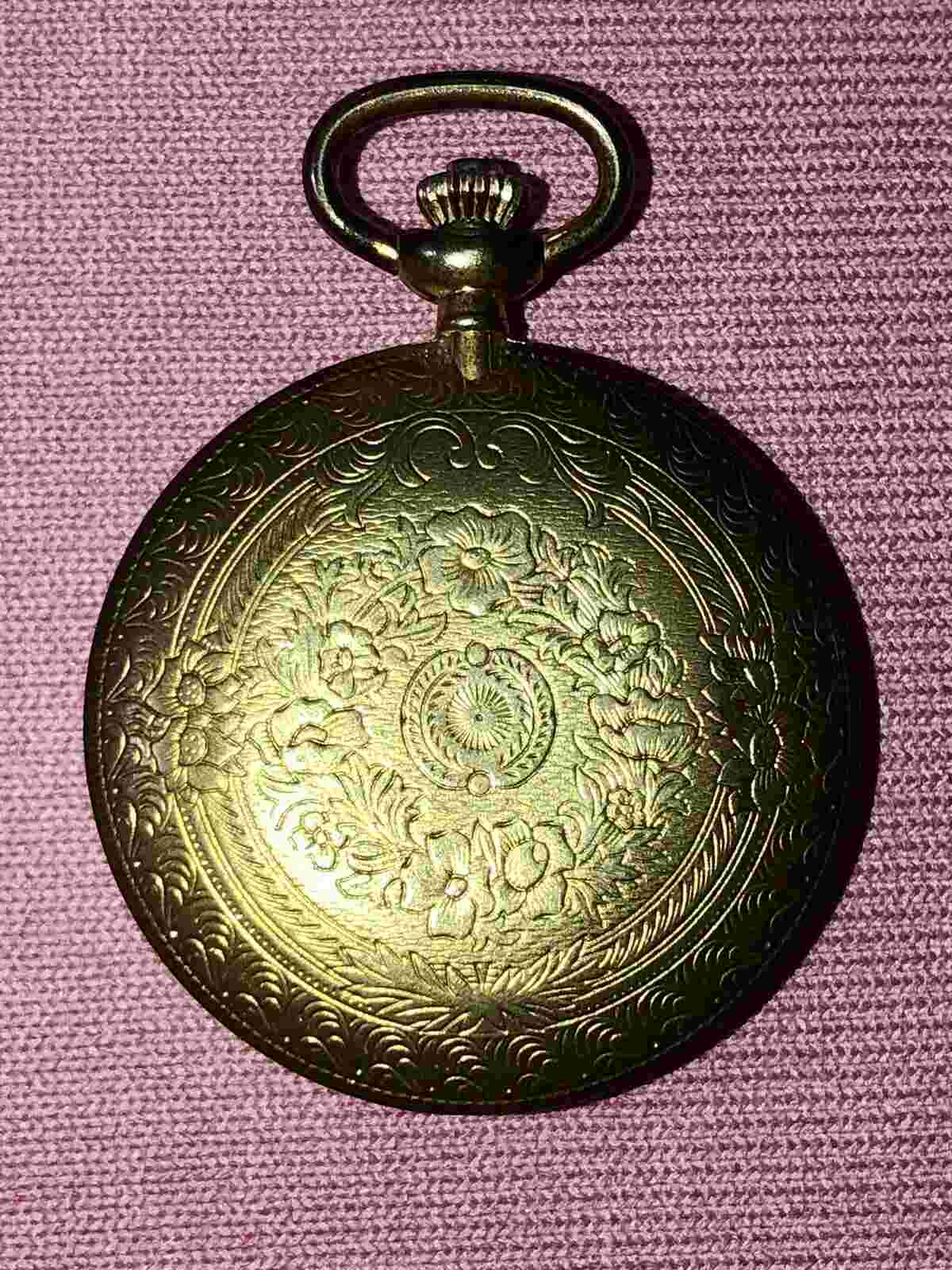 Vintage Majestron Quartz Moon Phase Pocket Watch With Date Parts