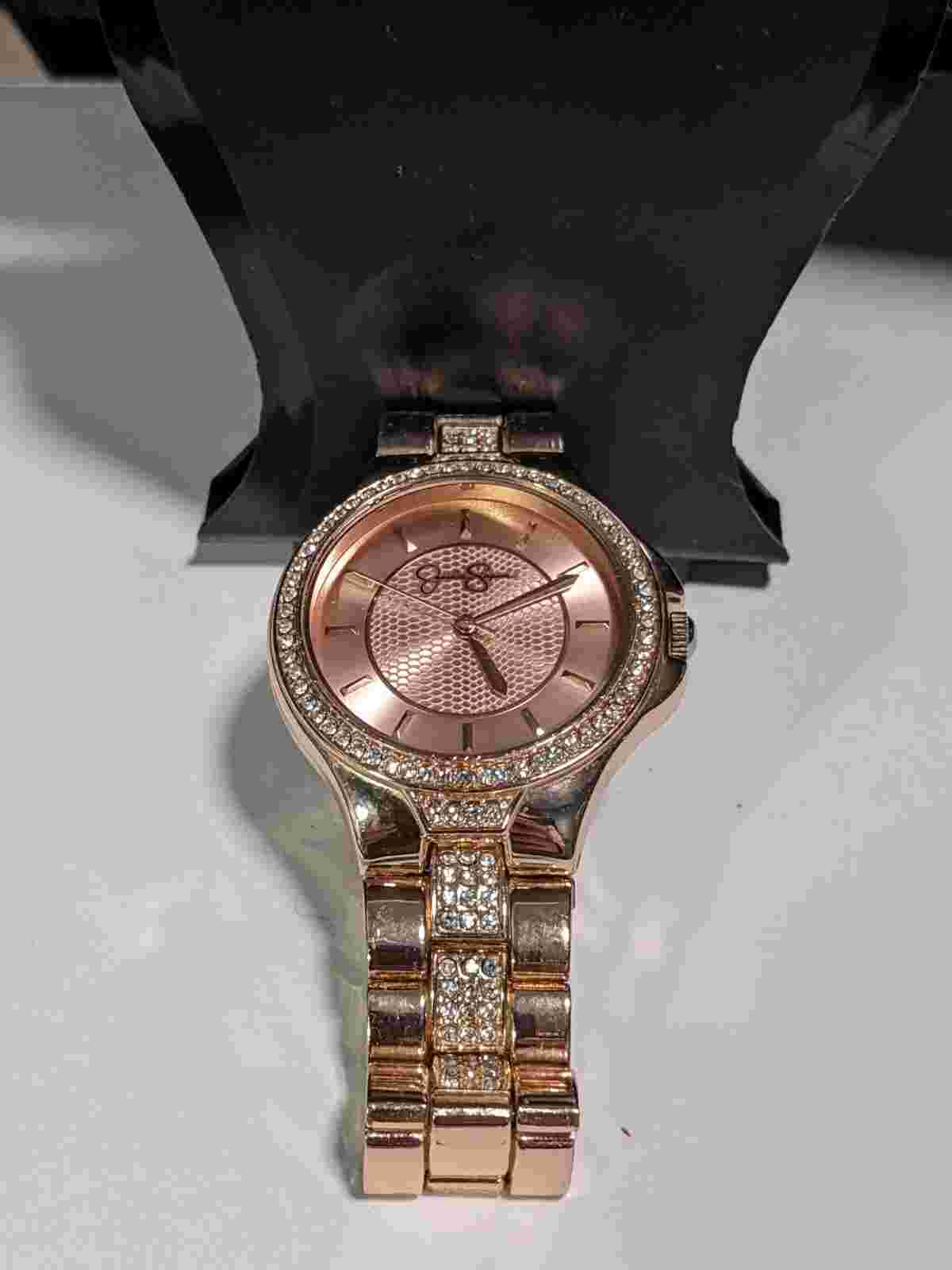 Jessica Simpson Rose Gold and Crystal Ladies Watch JS8001RG