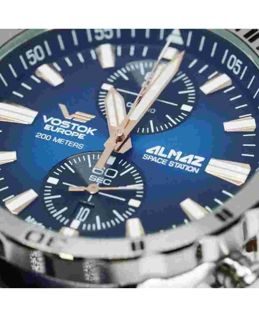 VOSTOK EUROPE Men Analog Quartz Casual Watch Classic Dress Blue Dial Waterproof