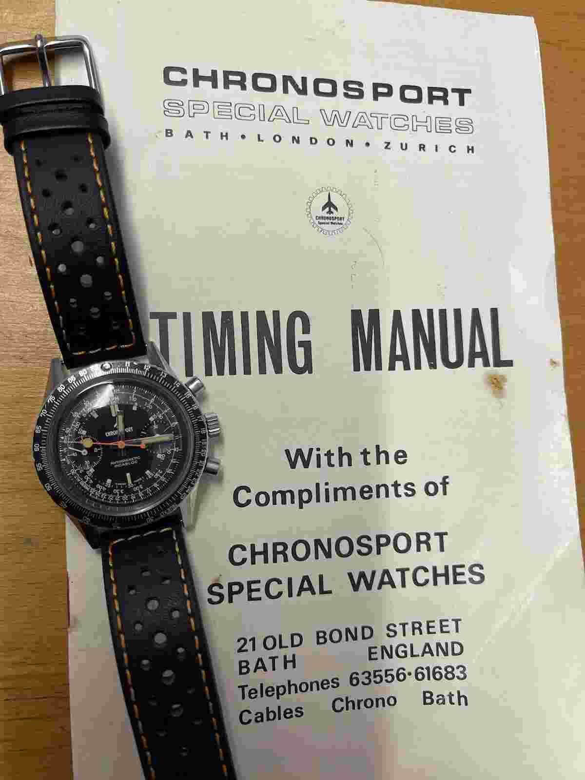 Vintage Chronosport Divers Chronograph Men's Watch