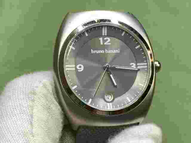 BRUNO BANANI DATE Gray Dial 10 ATM S/S QUARTZ MEN'S WRIST WATCH