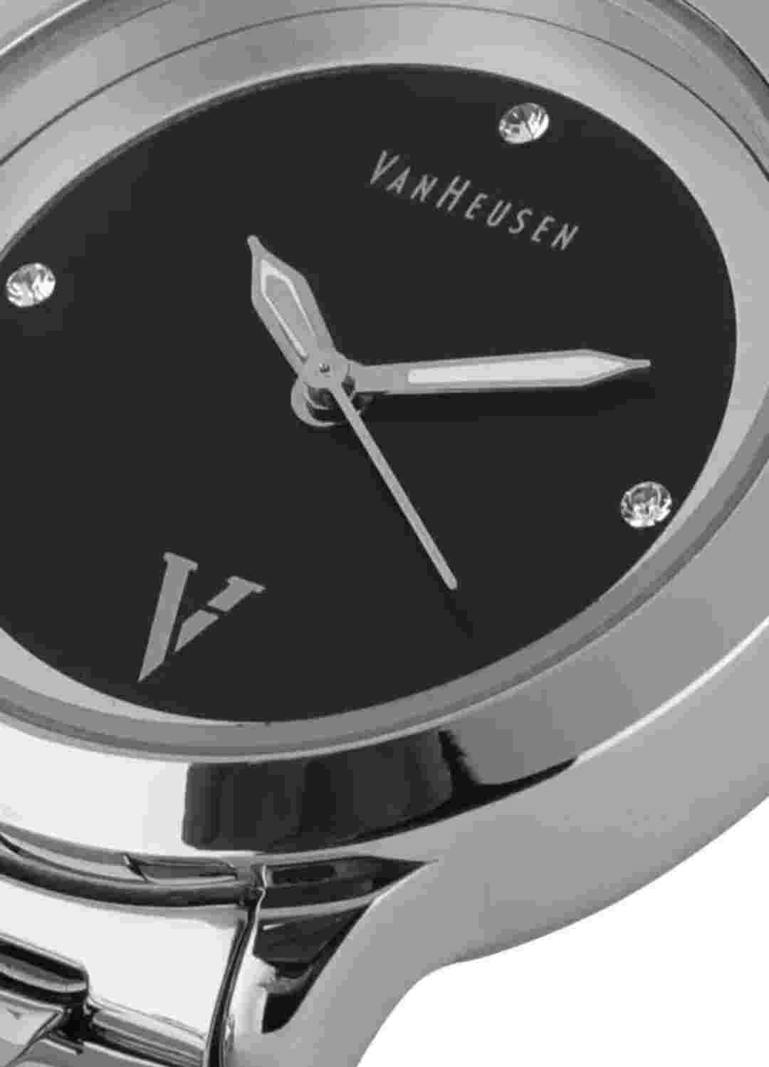 Analog Watch For Women Silver & Black Casual VAN HEUSEN Wrist Watch