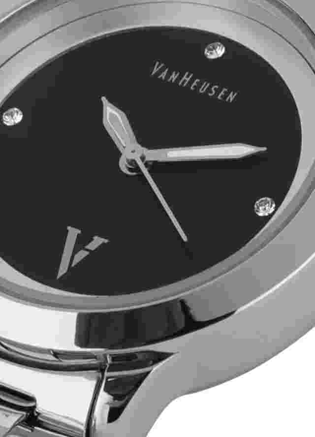 Analog Watch For Women Silver & Black Casual VAN HEUSEN Wrist Watch