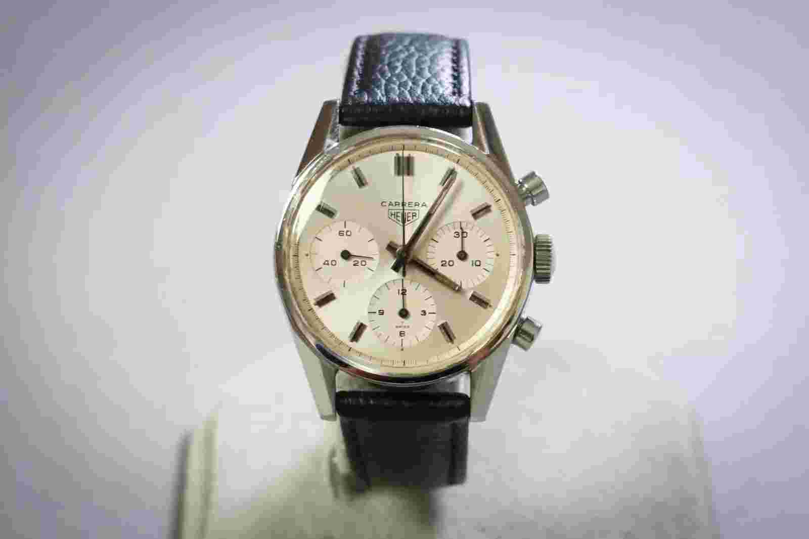 Heuer Carrera Chronograph RARE Ref 2447S 36mm Good Working order 1968–1971