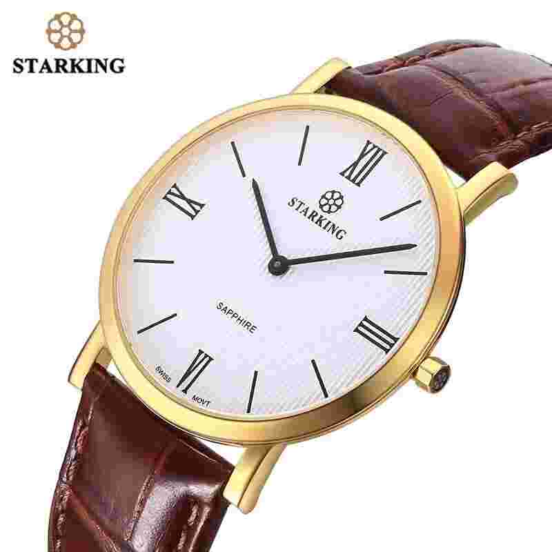 STARKING 39MM Japan Quartz Sapphire Crystal Stainless Steel 3ATM Wrist Watch