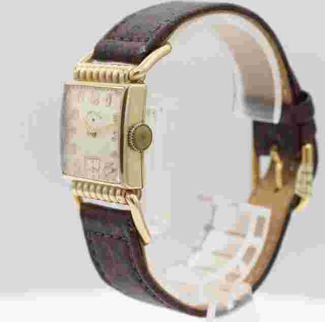 Vintage Lord Elgin 3525 Flex Lugs Men's Mechanical Wristwatch 599 Gold Filled