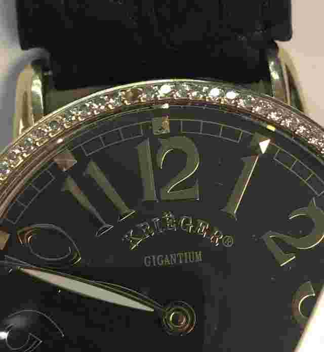 KRIEGER Gigantium watch 18k Gold With Diamond Bezel K5005 SWISS