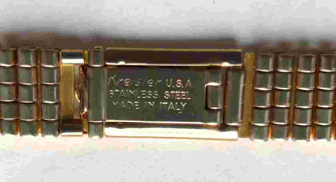 Vintage NOS Made In Italy Kreisler Gold Plated Stainless Steel Ladies Watch Band