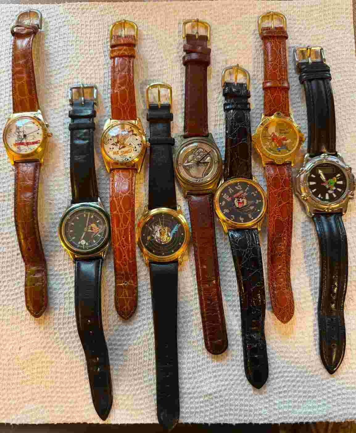 Warner Bros vintage character watches Lot