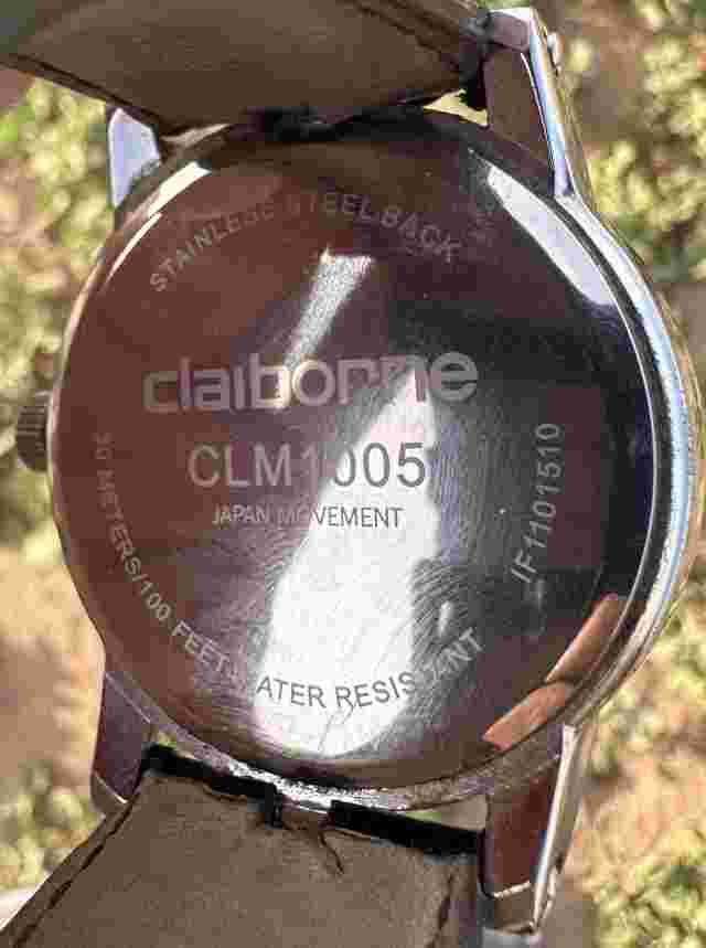 Claiborne Men’s Dark Blue Face 42mm Watch Day/Date Sub-Dials CLM1005 Black