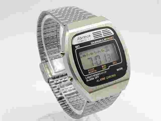 Vintage Advance Lcd Quartz Watch Mens New Battery Please Read