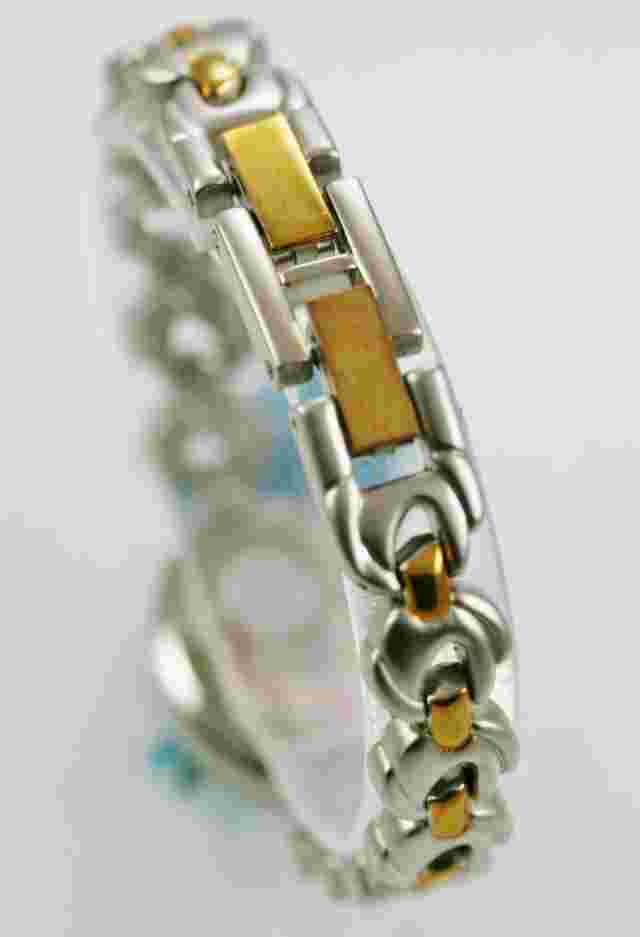 Charles Delon Watch Womens Stainless Silver Gold Steel Water Resist Green Quartz