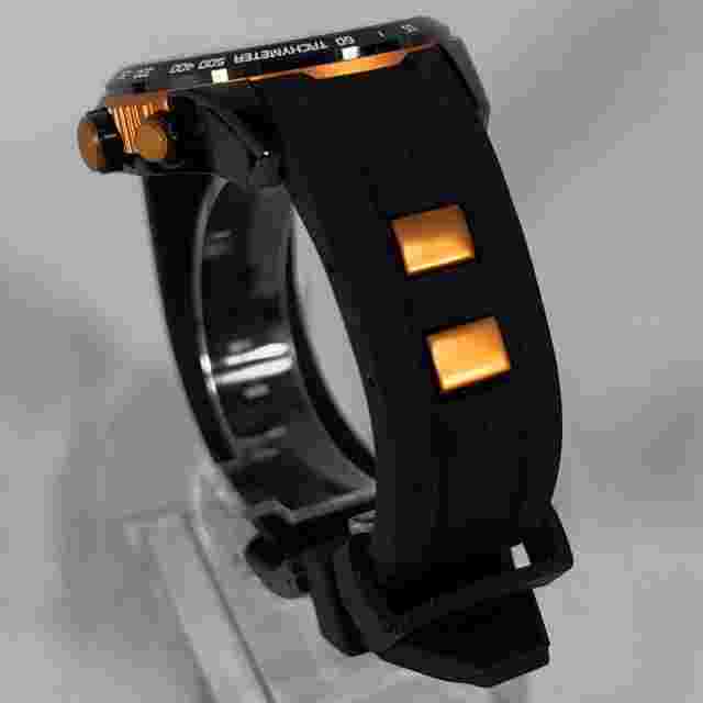 Rhythm Earth Saver 401 Orange Solar-Powered Chronograph Watch - ES1401R04