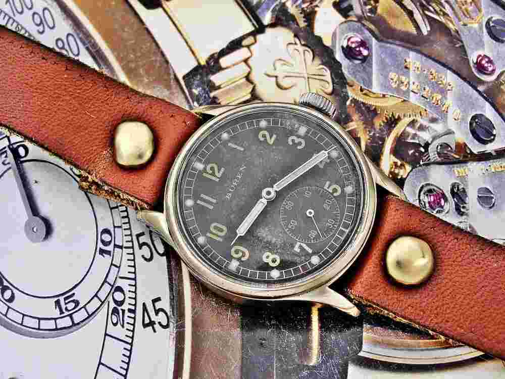 WW2 military Buren DH (Wehrmacht) watch from the 1940s