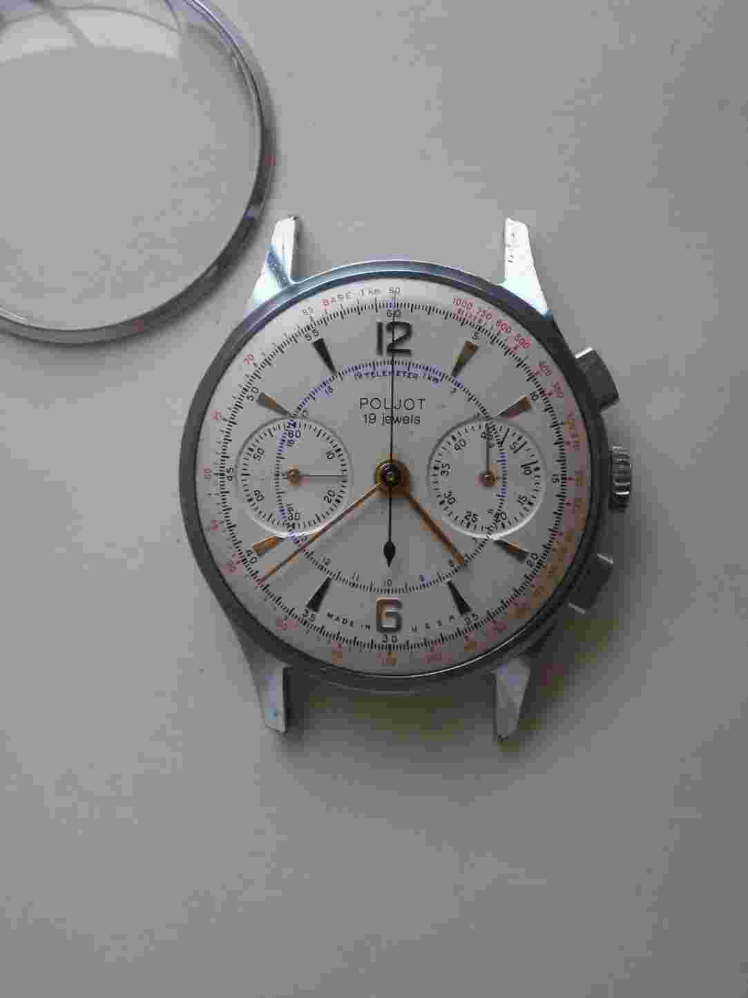 Poljot chronograph 3017 pilot russian men's mechanical 1970 vintage wrist watch