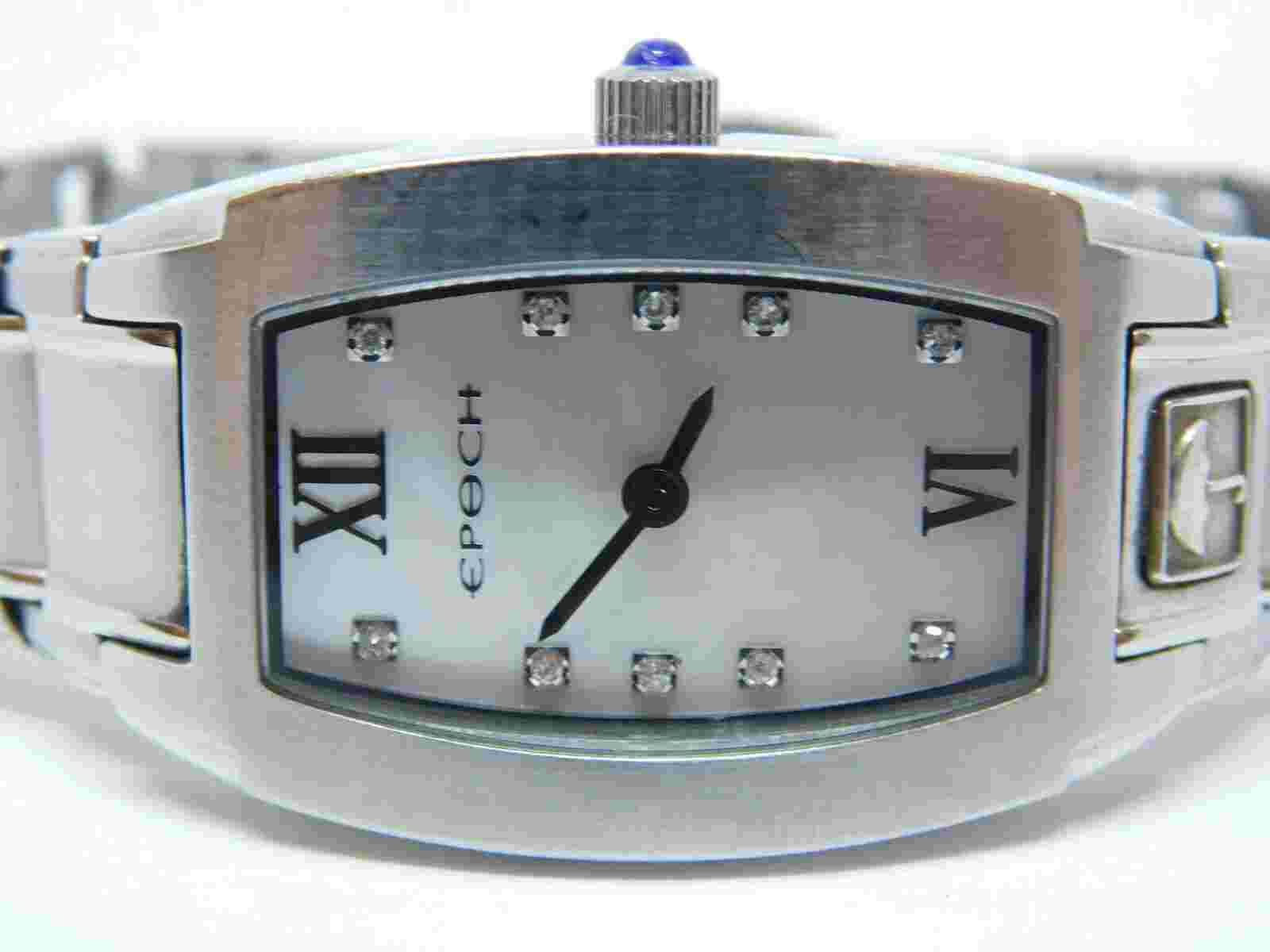 Epoch All Stainless Steel Quartz Analog Ladies Watch