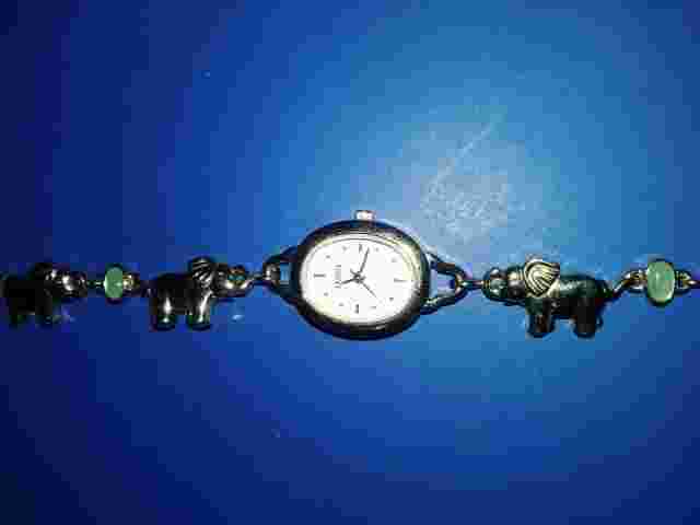 Lenox Gold Coloured Watch With Elephant Charms "7" inches long