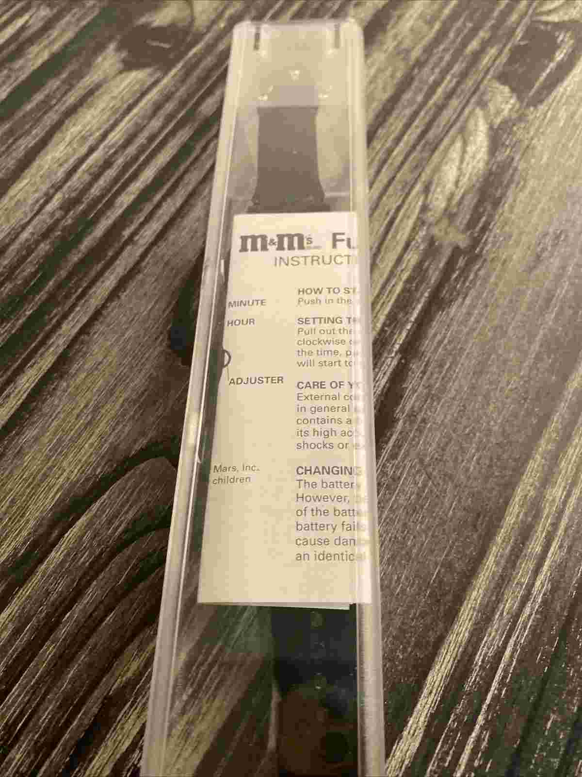 Vintage M&M's Wristband Watch, Original Packaging & Instructions