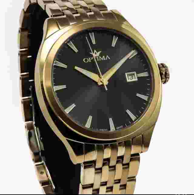 Optima • Swiss Watch • Stainless Steel & PVD Gold Quartz • 41mm • 5ATM • OSM485