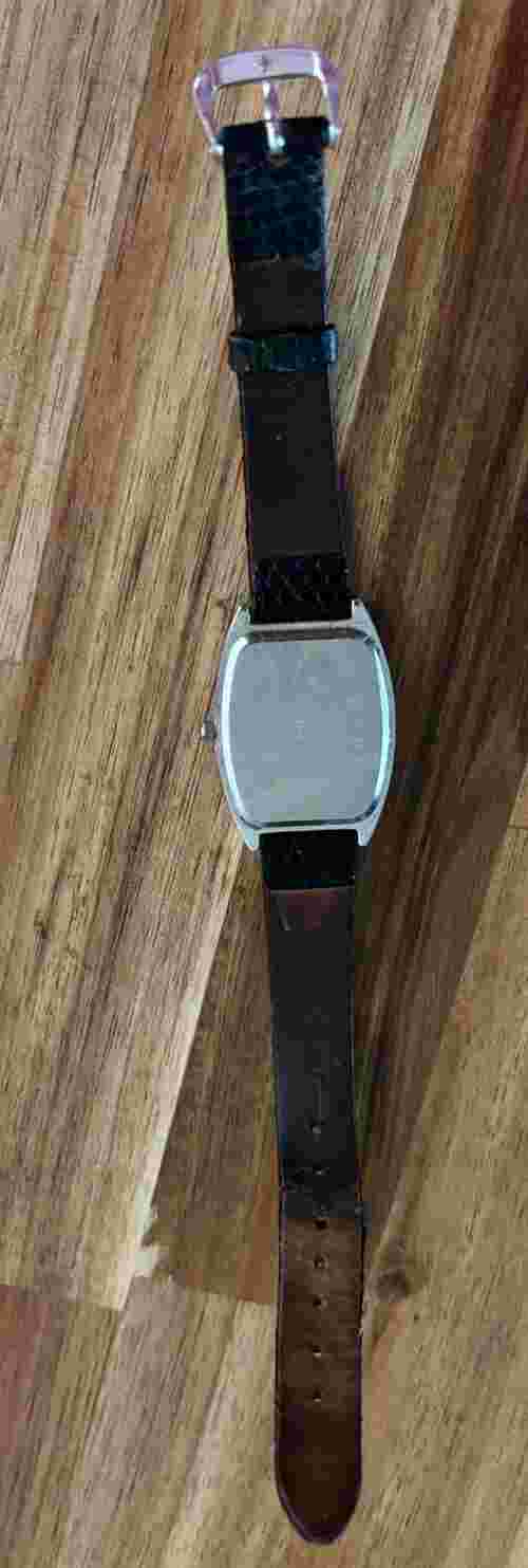 Judith Jack Watch Sterling Silver Rhinestone Black Leather Band Wrist Watch