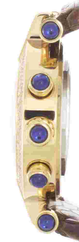 Aqua Master Womens Chrono Gold-tone Dial Brown Leather Band  Watch W#94_23_5