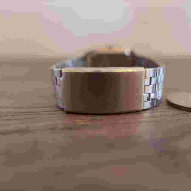 Square Kathie Lee Rectangle Watch Silver Tone Stainless Steel 2713 SR626SW !!!