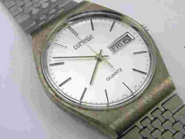 Mens Vinatge Corvette Quartz Day/Date Sports Watch