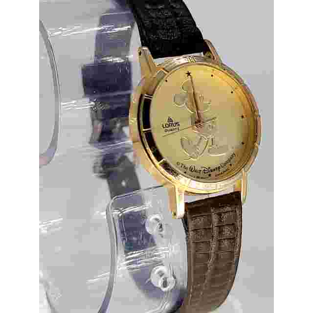 Vintage Lorus Disney Mickey Mouse Gold-Tone Quartz Watch