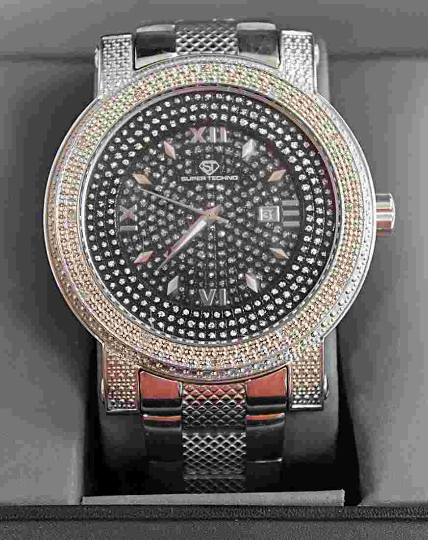 Super Techno Japan Movement 5ATM Water Resistant Wristwatch Super Nice!!