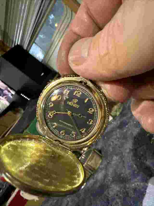 Pocket watches Wind Up One Is A Henry The Other. Cariole