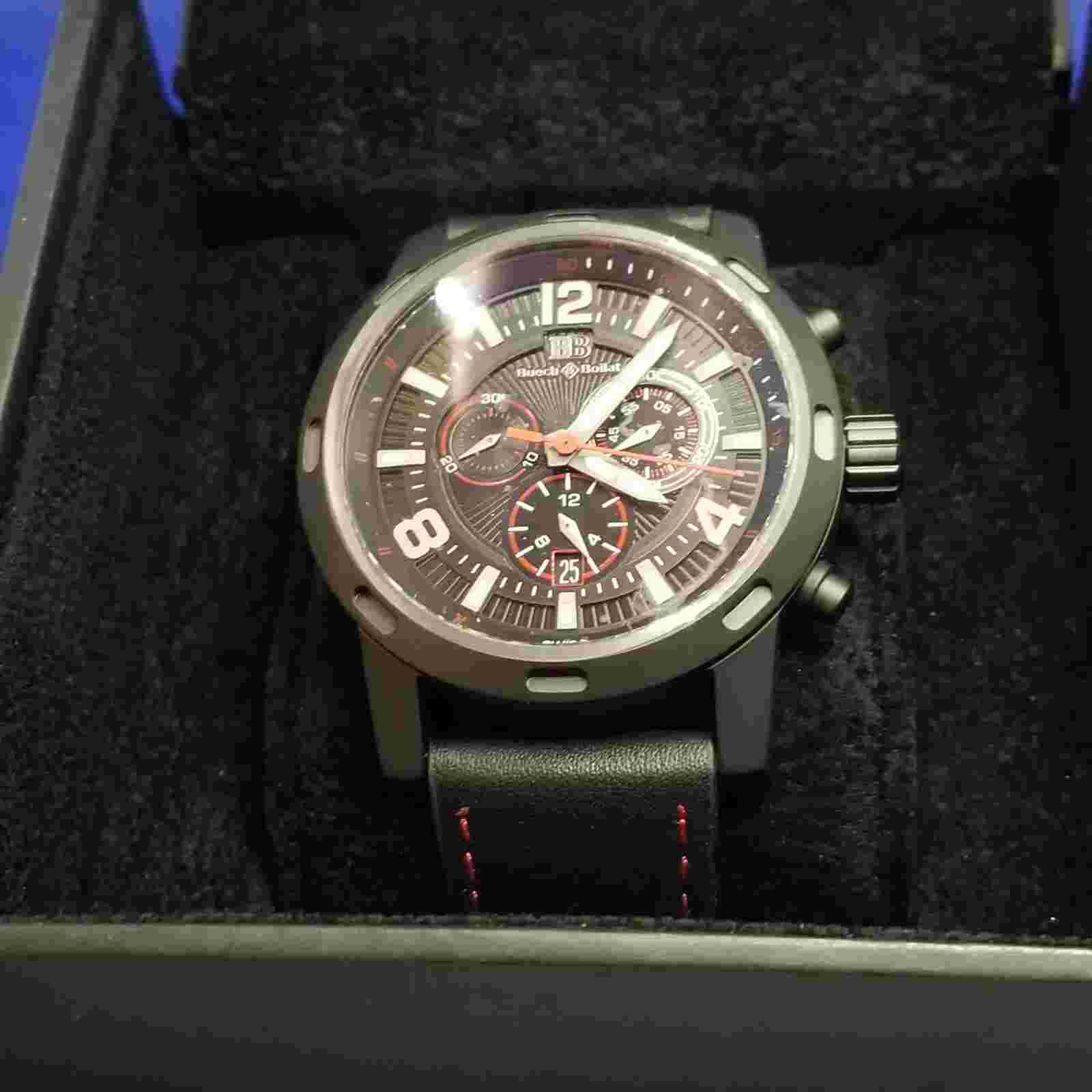 Buech & Boilat Baracchi Men's Swiss Chronograph Watch, Excellent Preowned Cond