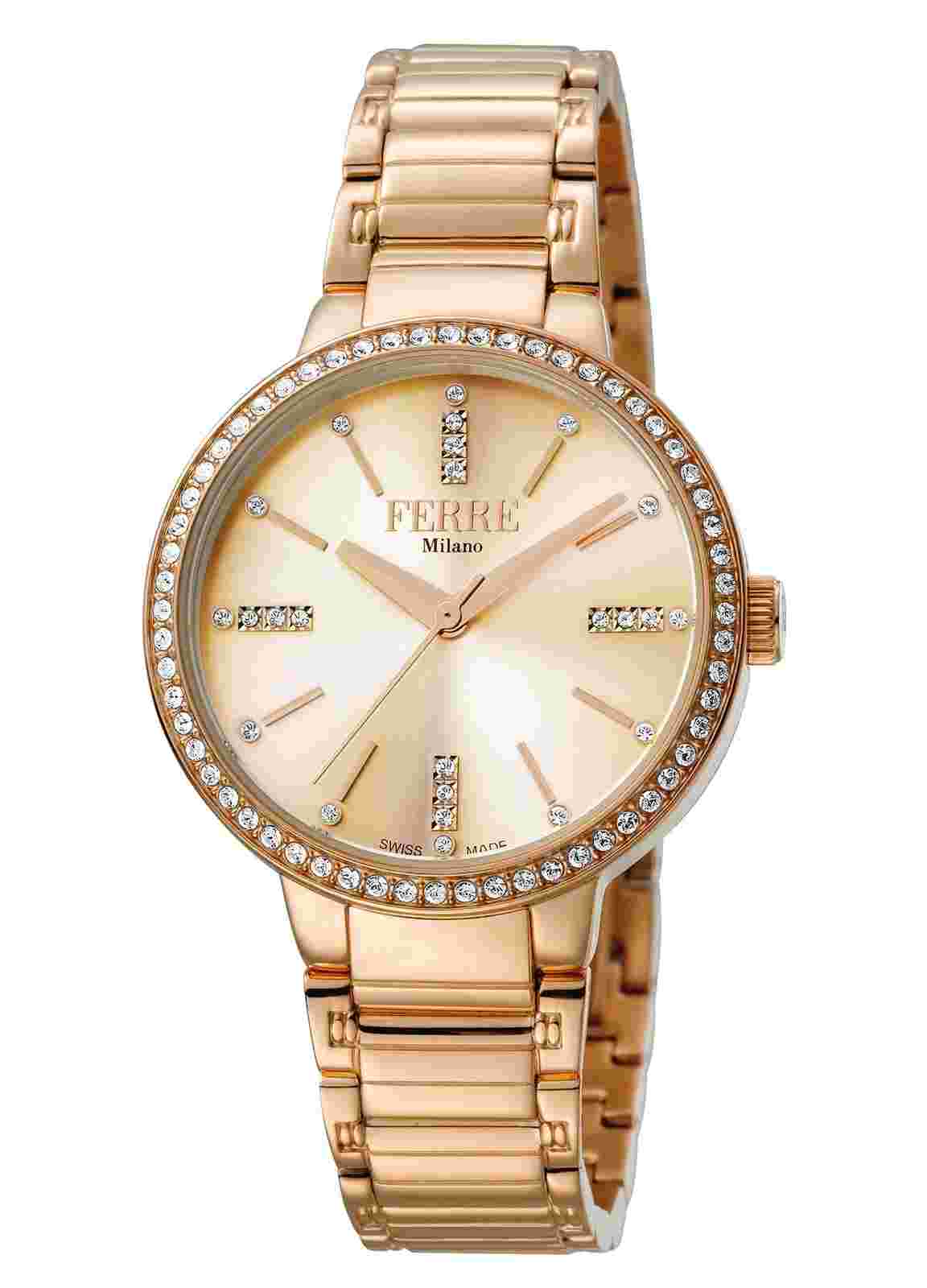 Ferre Milano Women's FM1L084M0081 Gold IP Stainless Steel Wristwatch