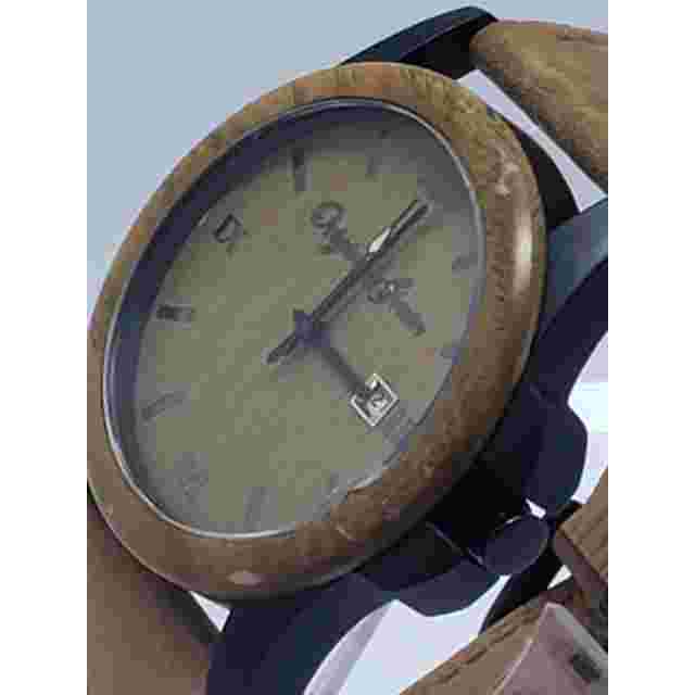 Original Grain Men's Stainless Steel Wood Watch 43mm Classic