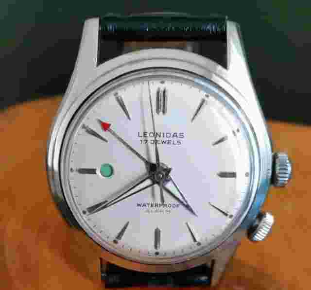 Stunning! Vintage Leonidas/Heuer Men Alarm Wristwatch S/S  Cal.Venus 230  Swiss