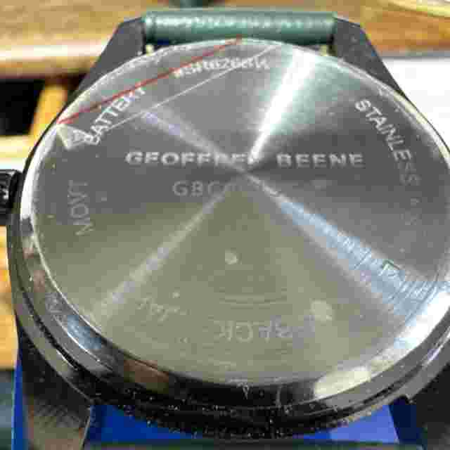 Geoffrey Beene Men's Black Diamond Watch -