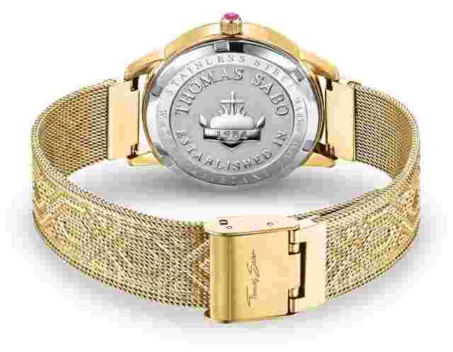 Thomas Sabo | Glam & Soul | Gold Tone Mesh Bracelet | Gemstone