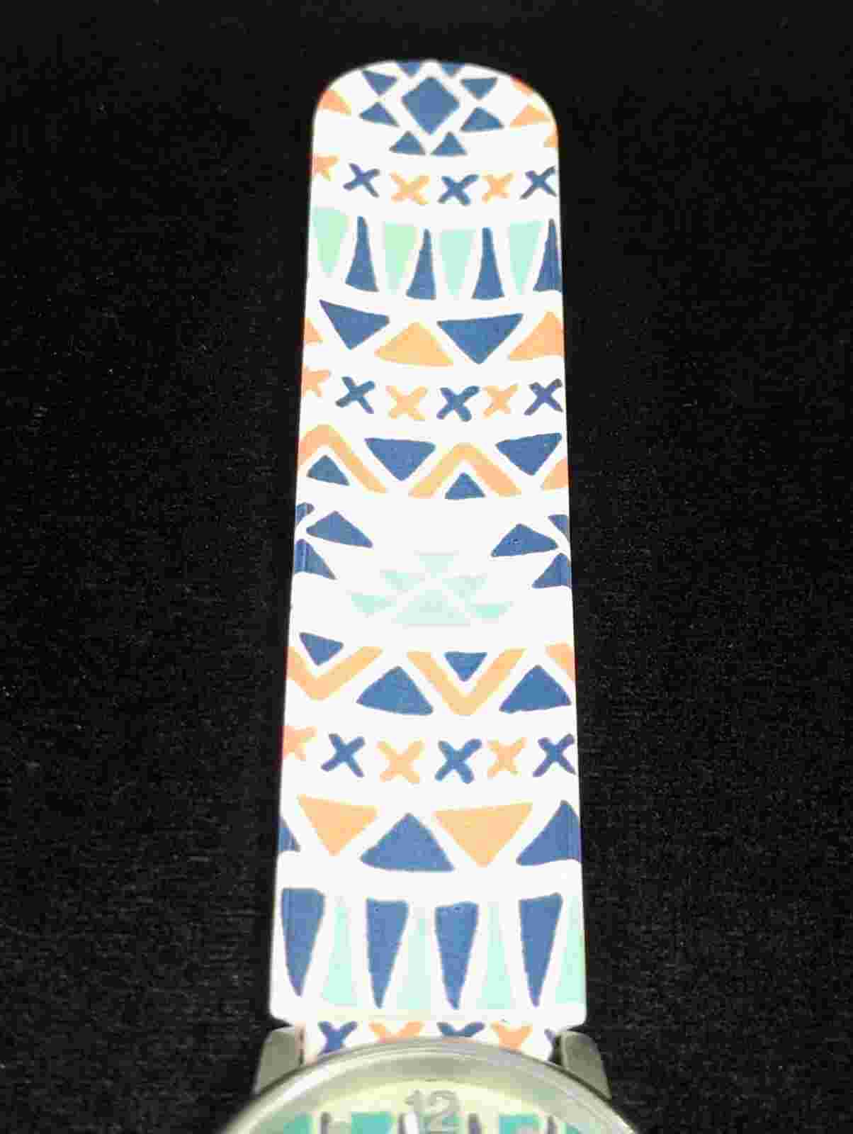 Watchitude Colorful Scribe Style Slap Band Watch
