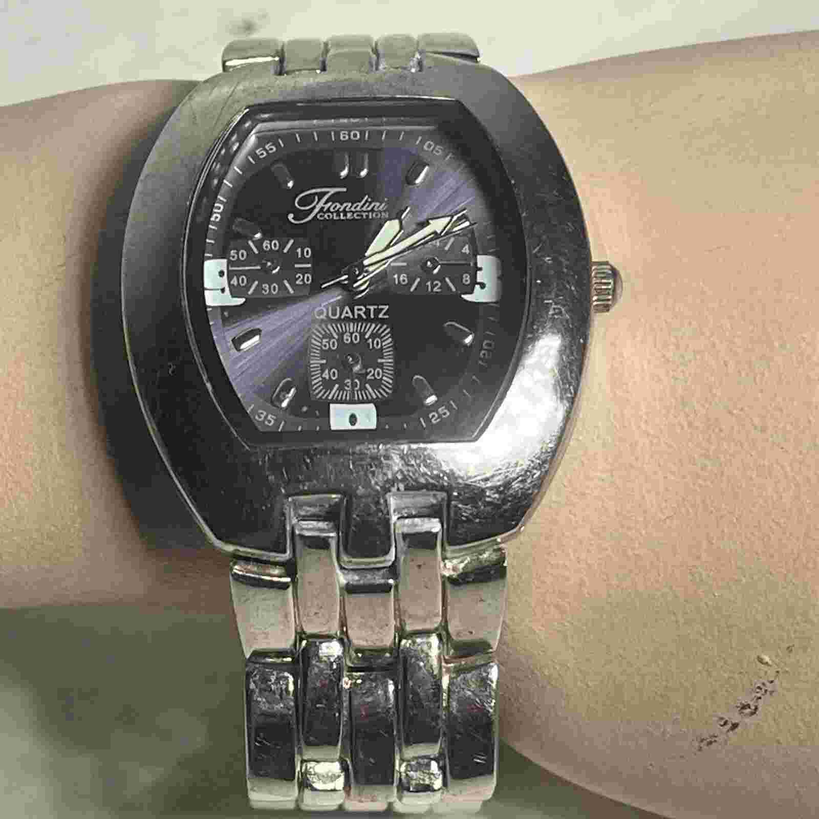 Fondini collection quartz swiss parts stainless steel men watch purple dial