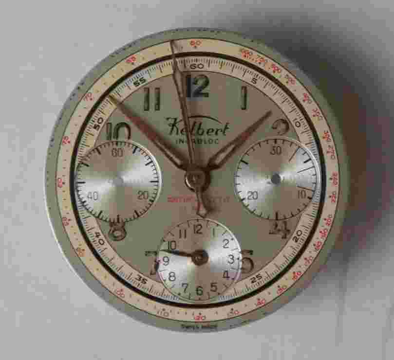 Vintage Valjoux72 watch case & dial with hands