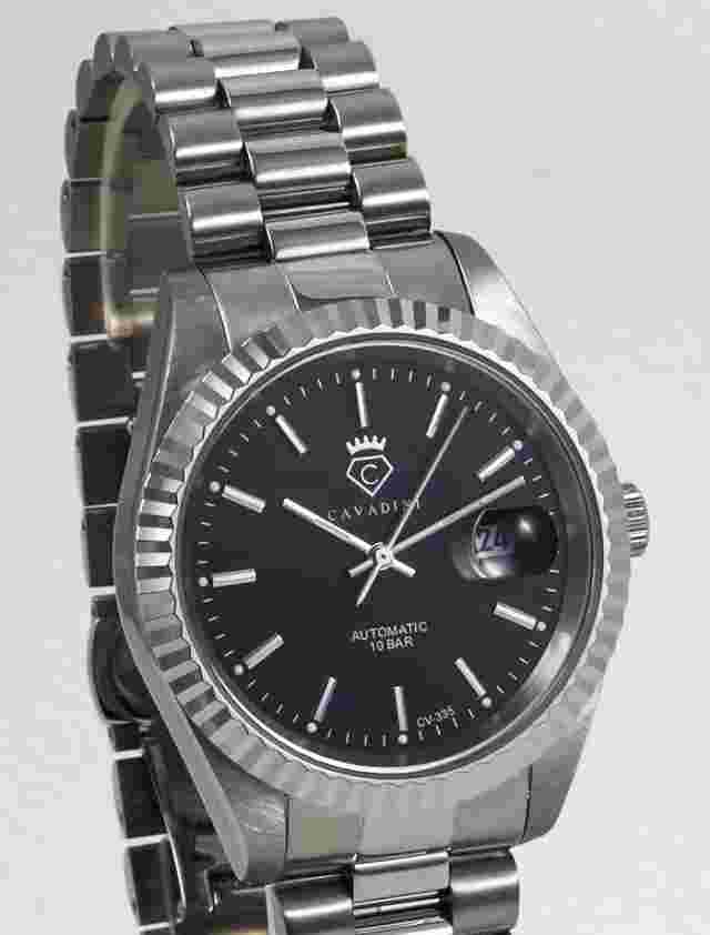 Cavadini Men's Watch Automatic CV-335 Leonardo Miyota 8215 Stainless Steel Black