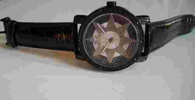 Men's Black Leather Band Fashion Dressy Casual Hip Hop Watch