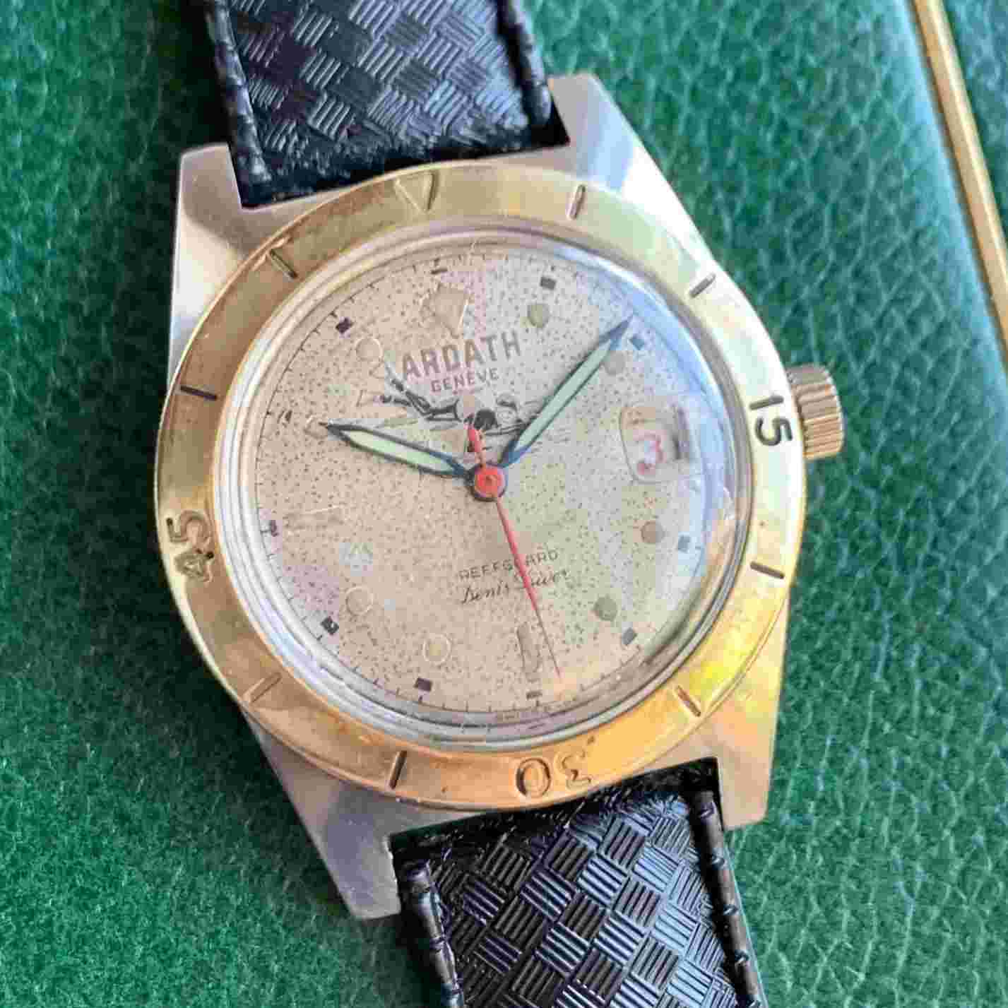 60's Ardath Geneve Reefguard Denis Diver Automatic Stainless Steel Wristwatch